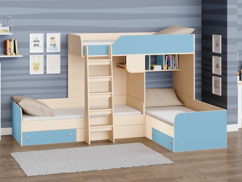 Детская комната с двухъярусной кроватью (100+ фото)